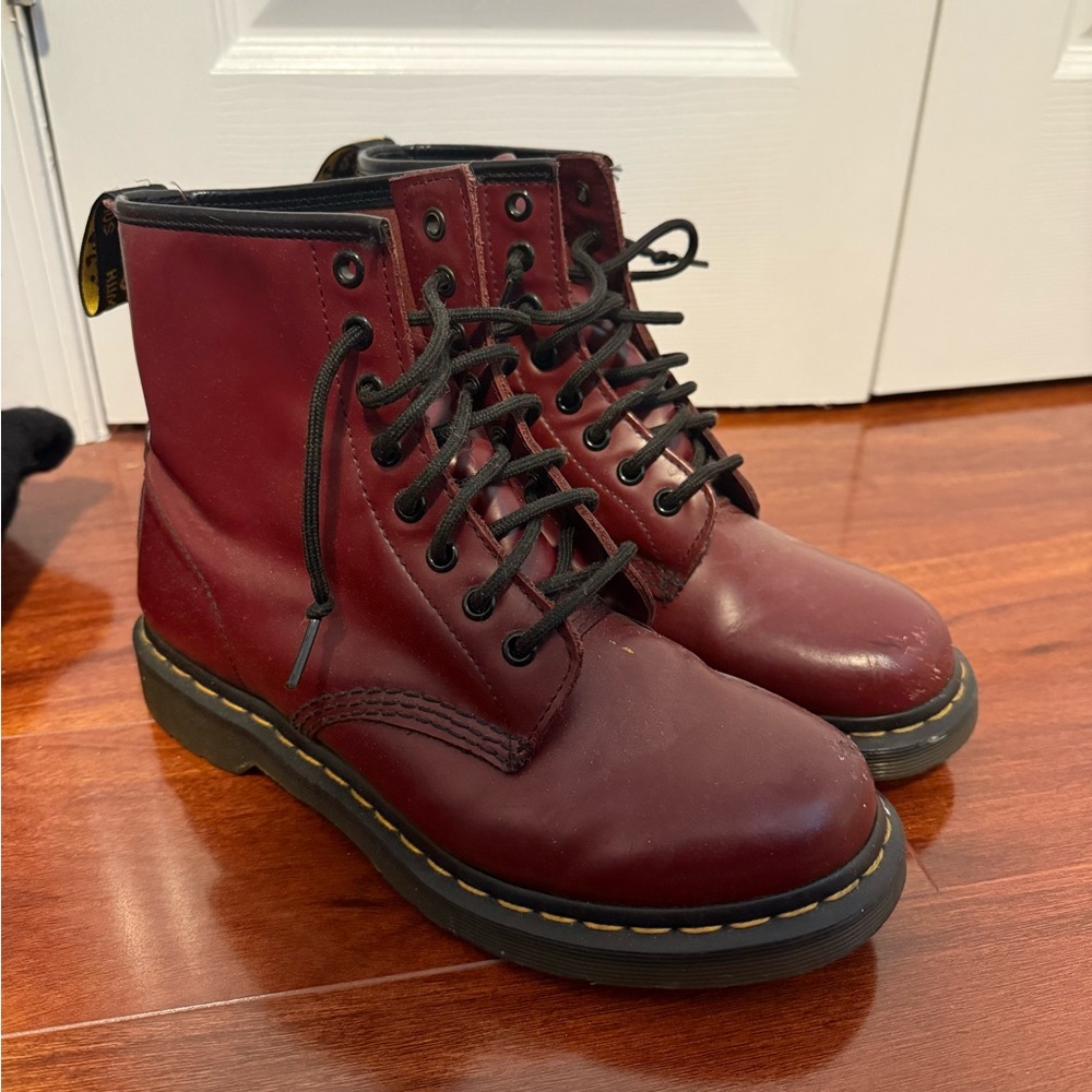 Dr. Martens Burgundy Combat Boots